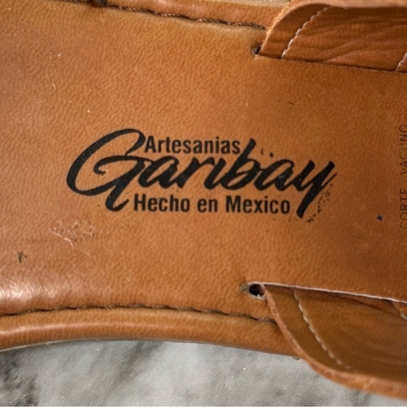 Artesanias Garibay Authentic Mexican Sandals-‎ Sz 7 - Picture 7 of 9